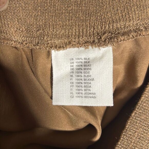 H&M Brown Silk Cargo Mini Skirt | Size US 4 - Picture 6 of 9